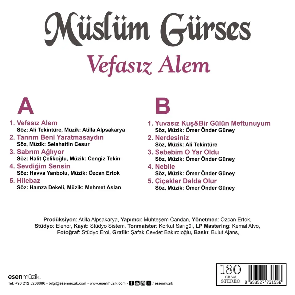 Müslüm Gürses Vefasız Alem - Plak