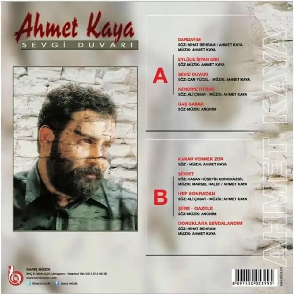 Ahmet Kaya Sevgi Duvarı - Kırmızı Baskı Plak