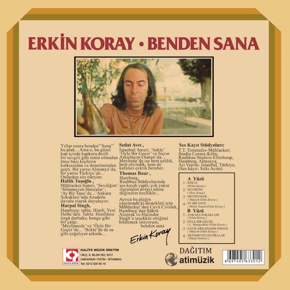Erkin Koray Benden Sana - Renkli Plak