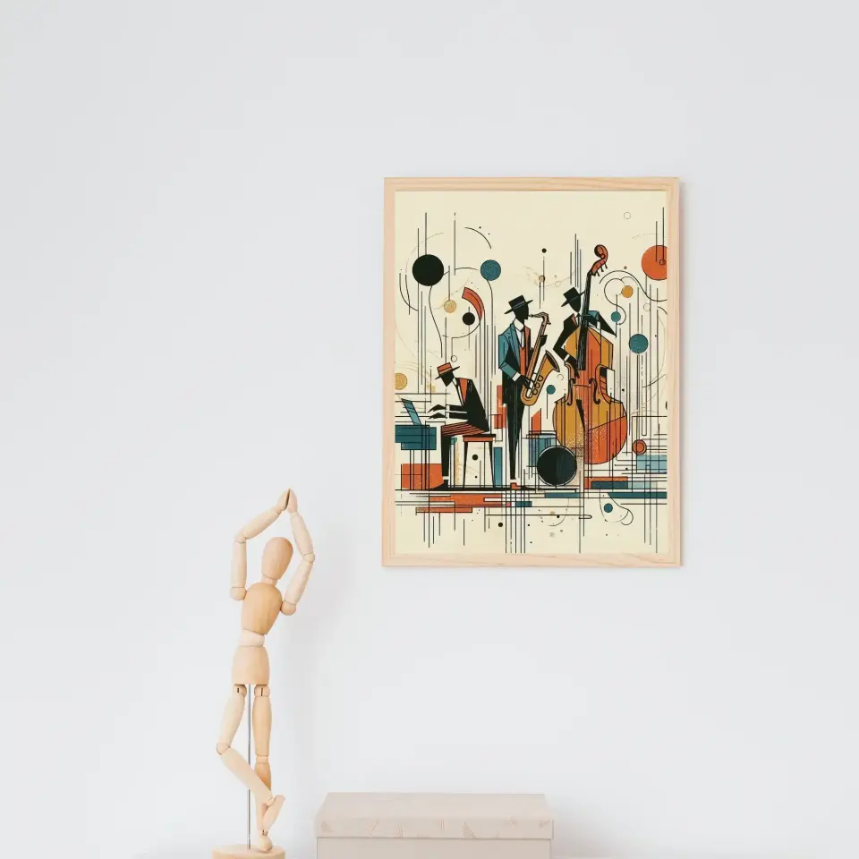Cazın Geometrisi Kolleksiyonu Ritmin Dansı Ahşap - 40 x 50