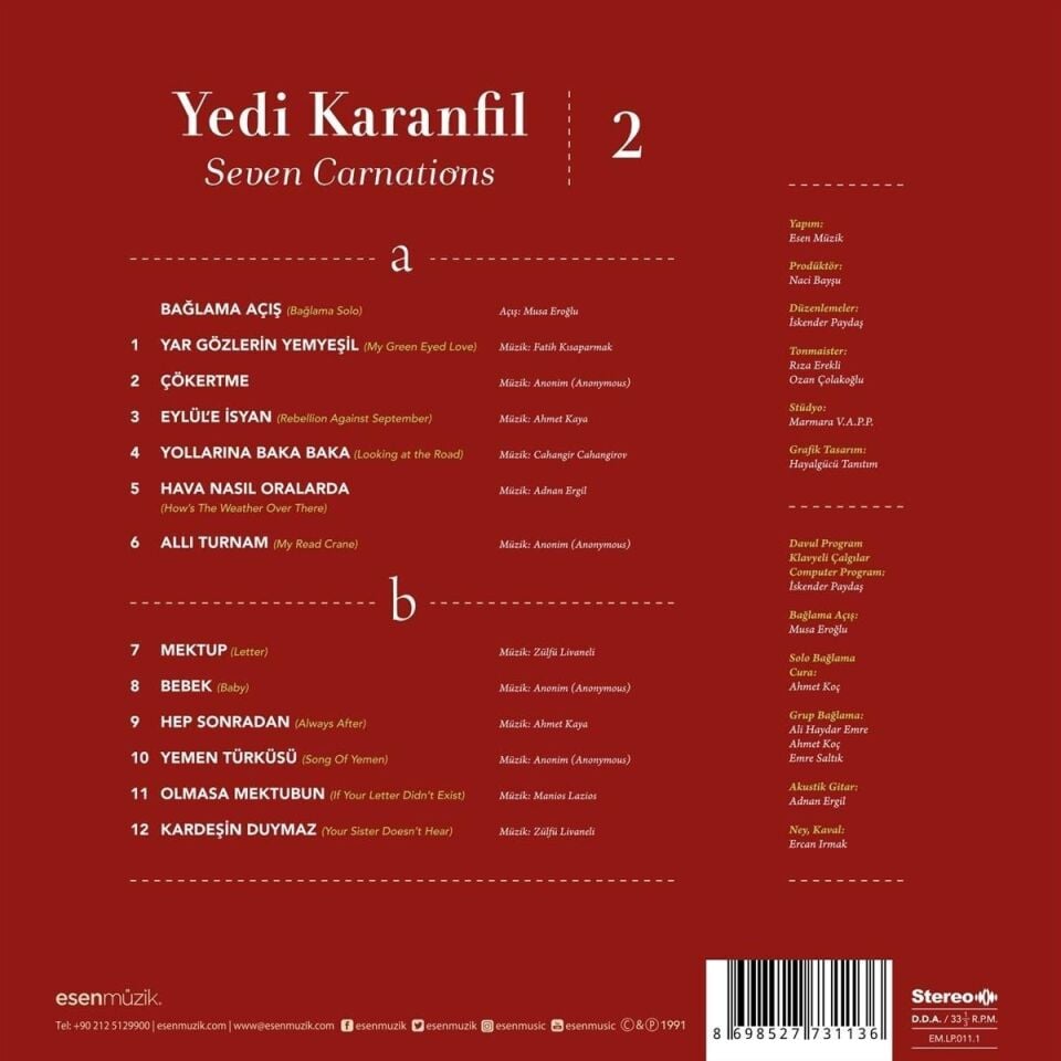 Yedi Karanfil 2 - Plak