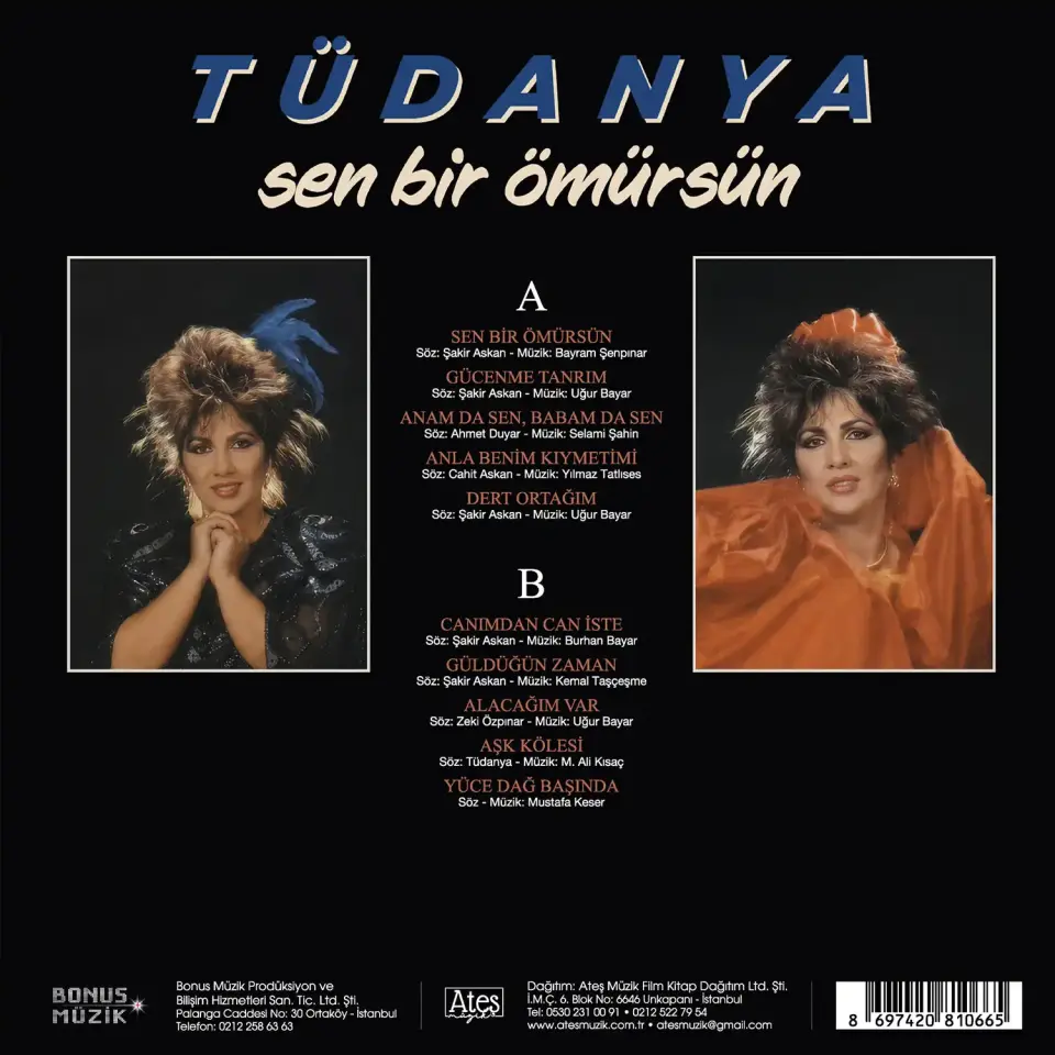 Tüdanya Sen Bir Ömürsün - Plak