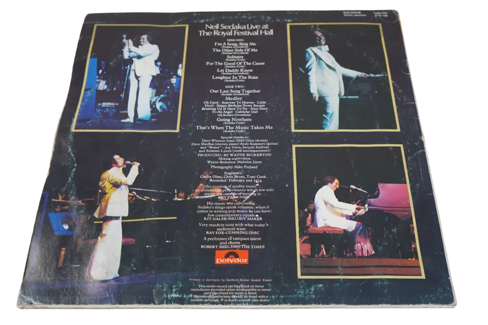 Neil Sedaka With The Royal Philharmonic Orchestra Live At The Royal Festival Hall - Plak