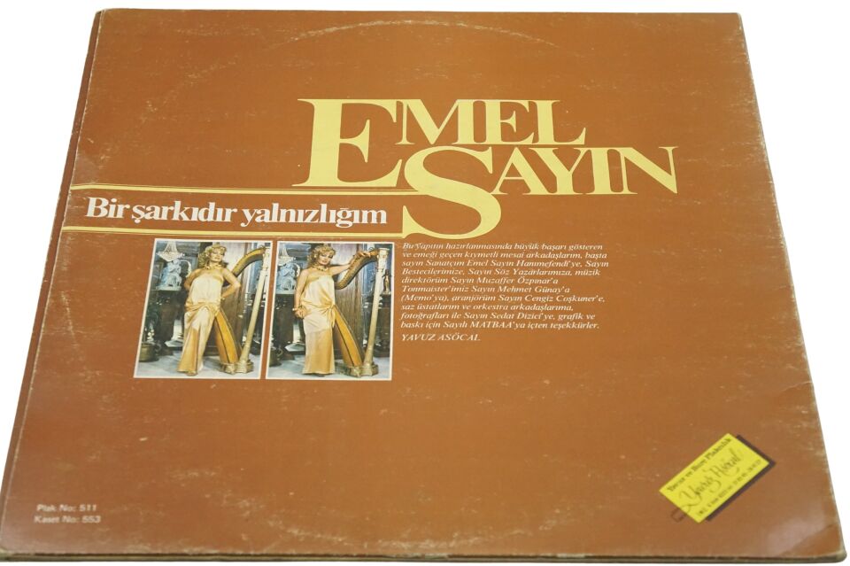 Emel Sayın Bir Şarkıdır Yalnızlığım - Plak