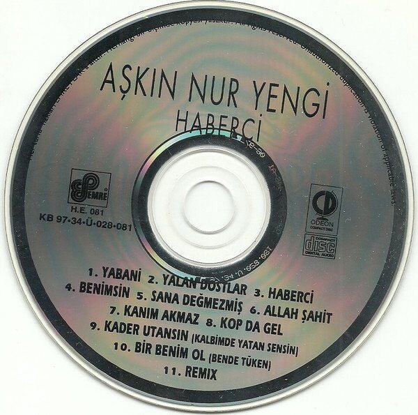 Aşkın Nur Yengi Haberci - (Emre Müzik Dönem Baskı) CD