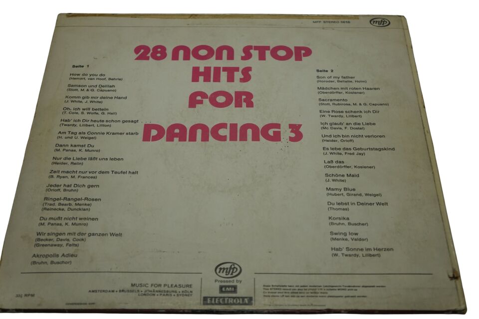 Karışık 28 Non Stop Hits For Dancing 3 - Plak