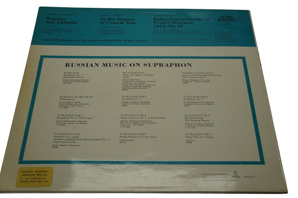 Glinka* • Borodin • Tchaikovsky • Czech Philharmonic Orchestra, Karel Ančerl – Ruslan And Ludmila • In The Steppes Of Central Asia • Italian Capric