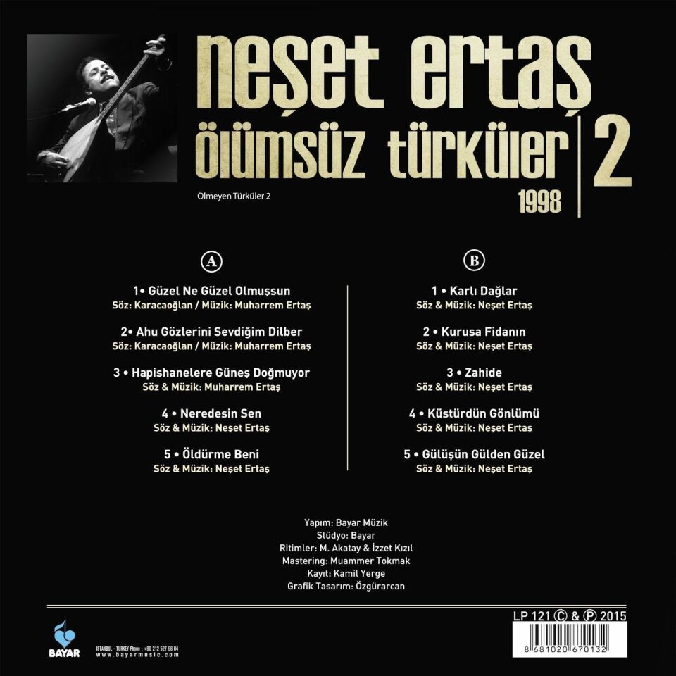 Neşet Ertaş Ölümsüz Türküler 2 - Plak