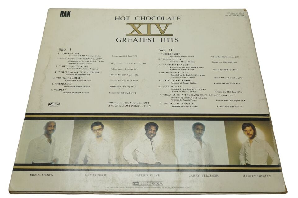 Hot Chocolate XIV Greatest Hits - Plak