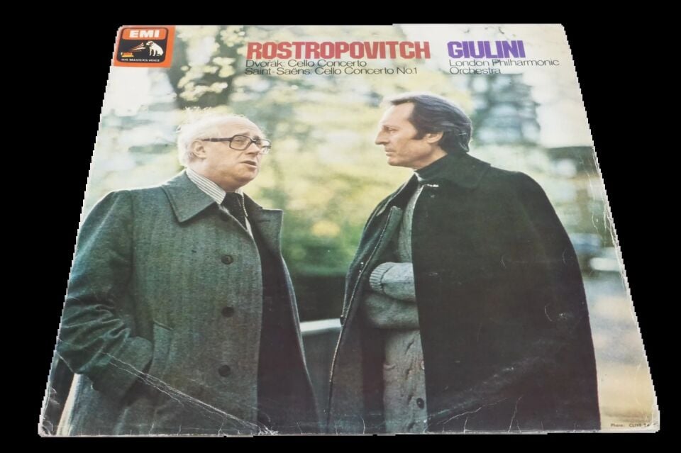 Rostropovitch Giulini Dvořák Saint-Saëns London Philharmonic Orchestra Cello Concerto Cello Concerto No.1 - Plak