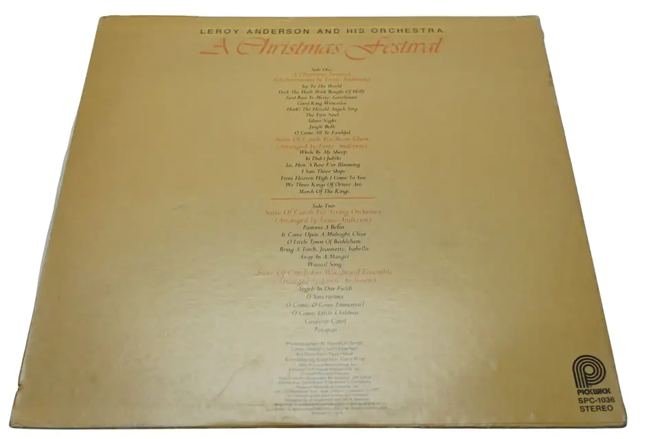 Leroy Anderson & His Orchestra A Christmas Festival - Plak