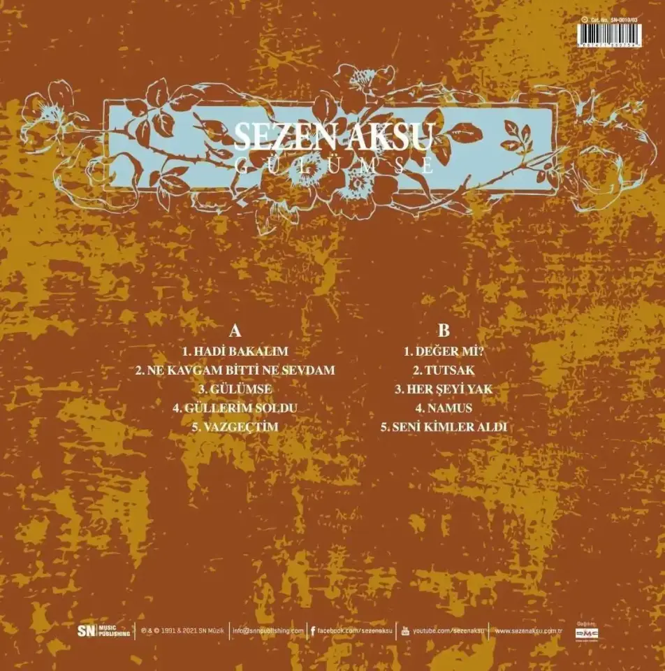 Sezen Aksu Gülümse - Renkli ( Kırmızı )Plak