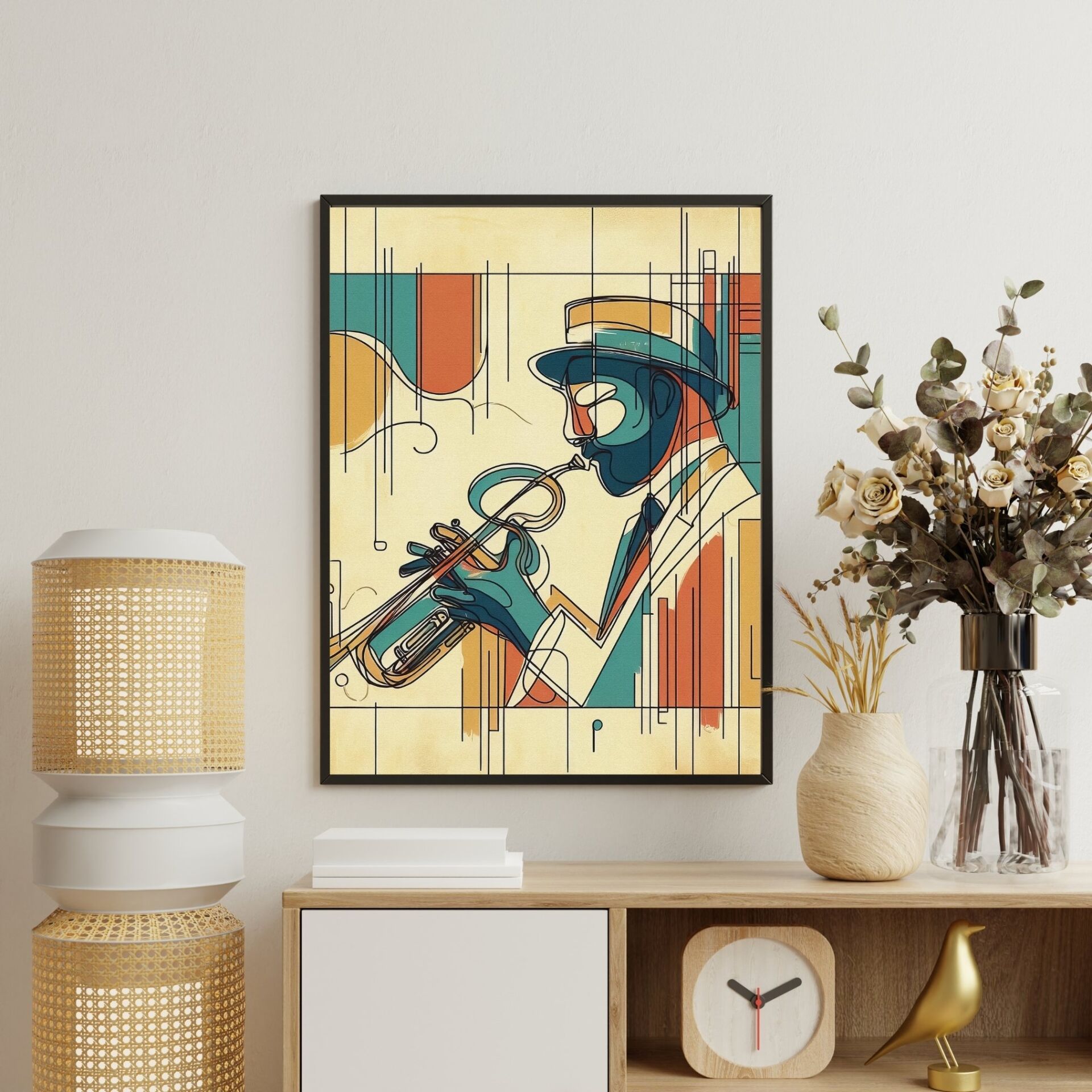 Cazın Geometrisi Kolleksiyonu Şehrin Ritmi Siyah - 21 x 30