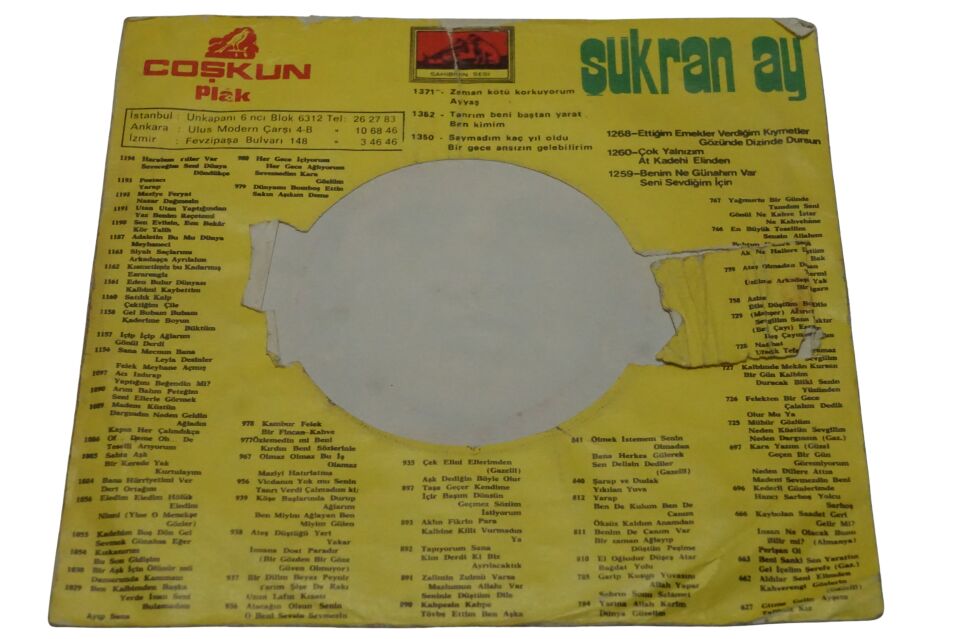 Şükran Ay Maziye Feryat / Nazar Değmesin - Plak