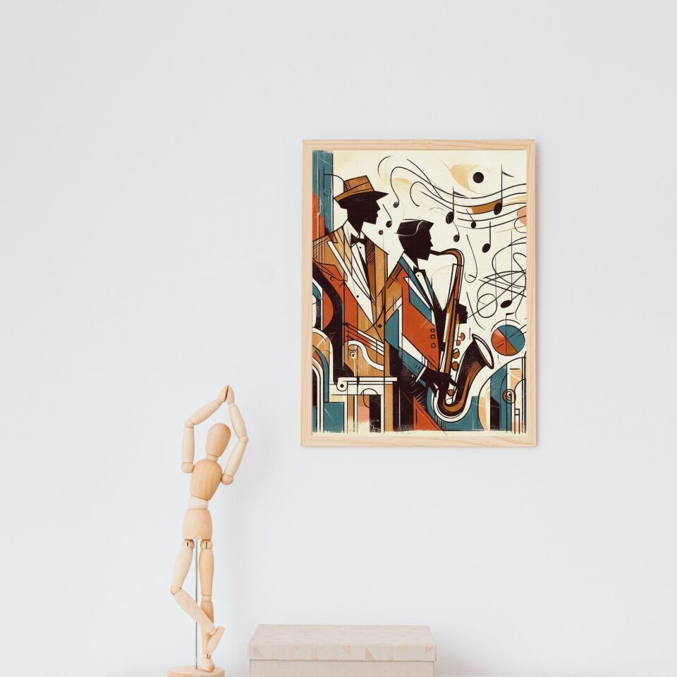 Cazın Geometrisi Kolleksiyonu Cazın Yankıları Ahşap - 21 x 30