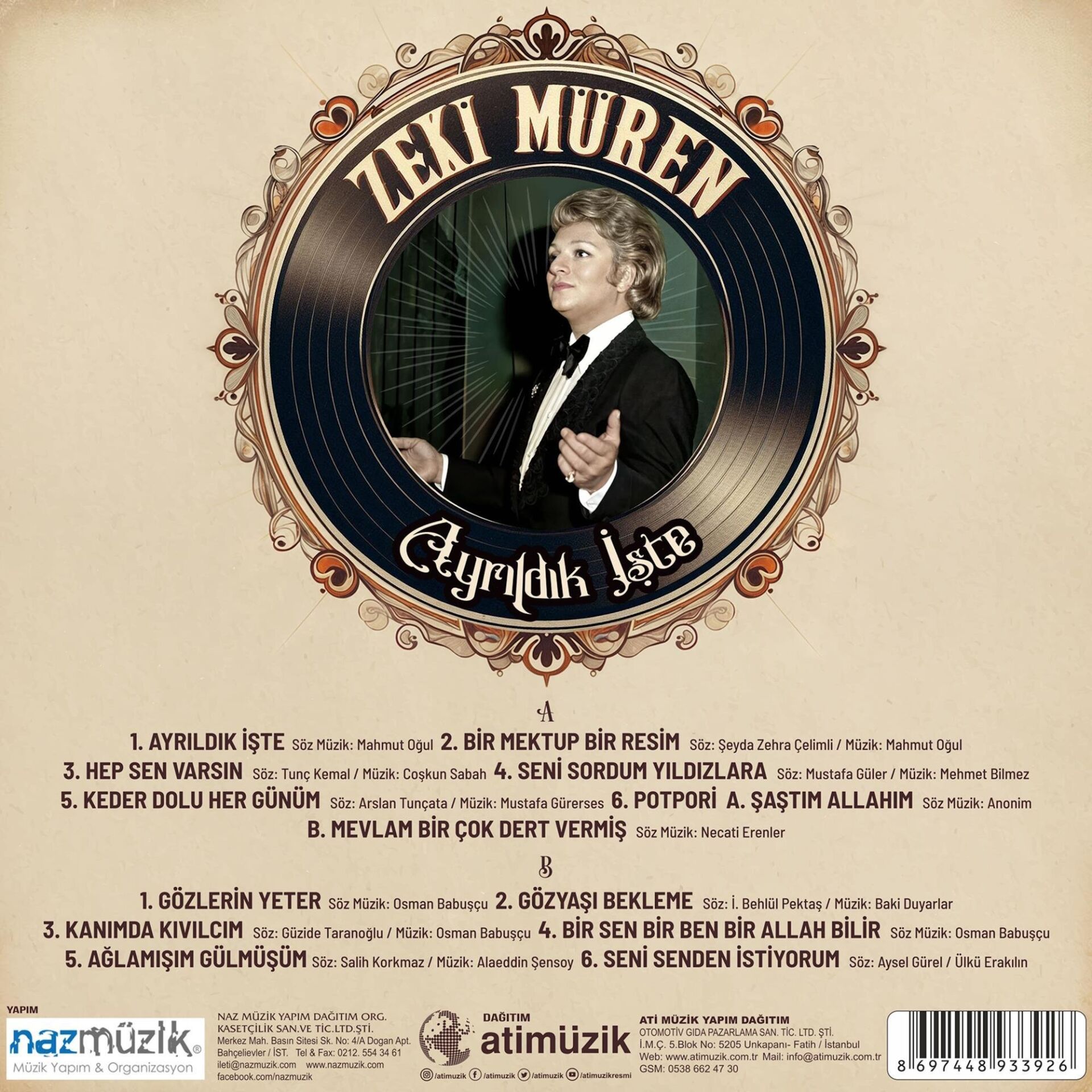 Zeki Müren Ayrıldık İşte - Plak