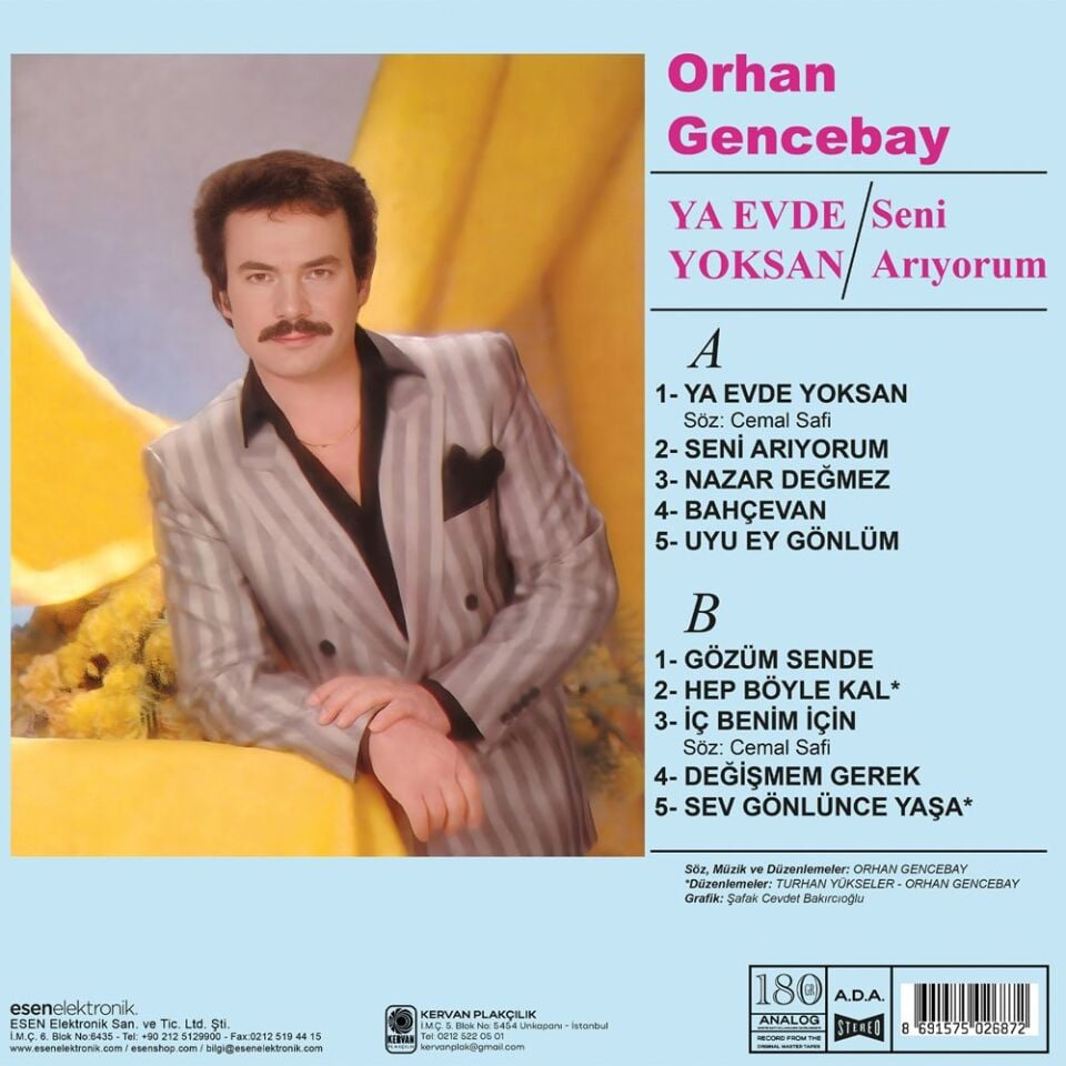 Orhan Gencebay Ya Evde Yoksa - Plak