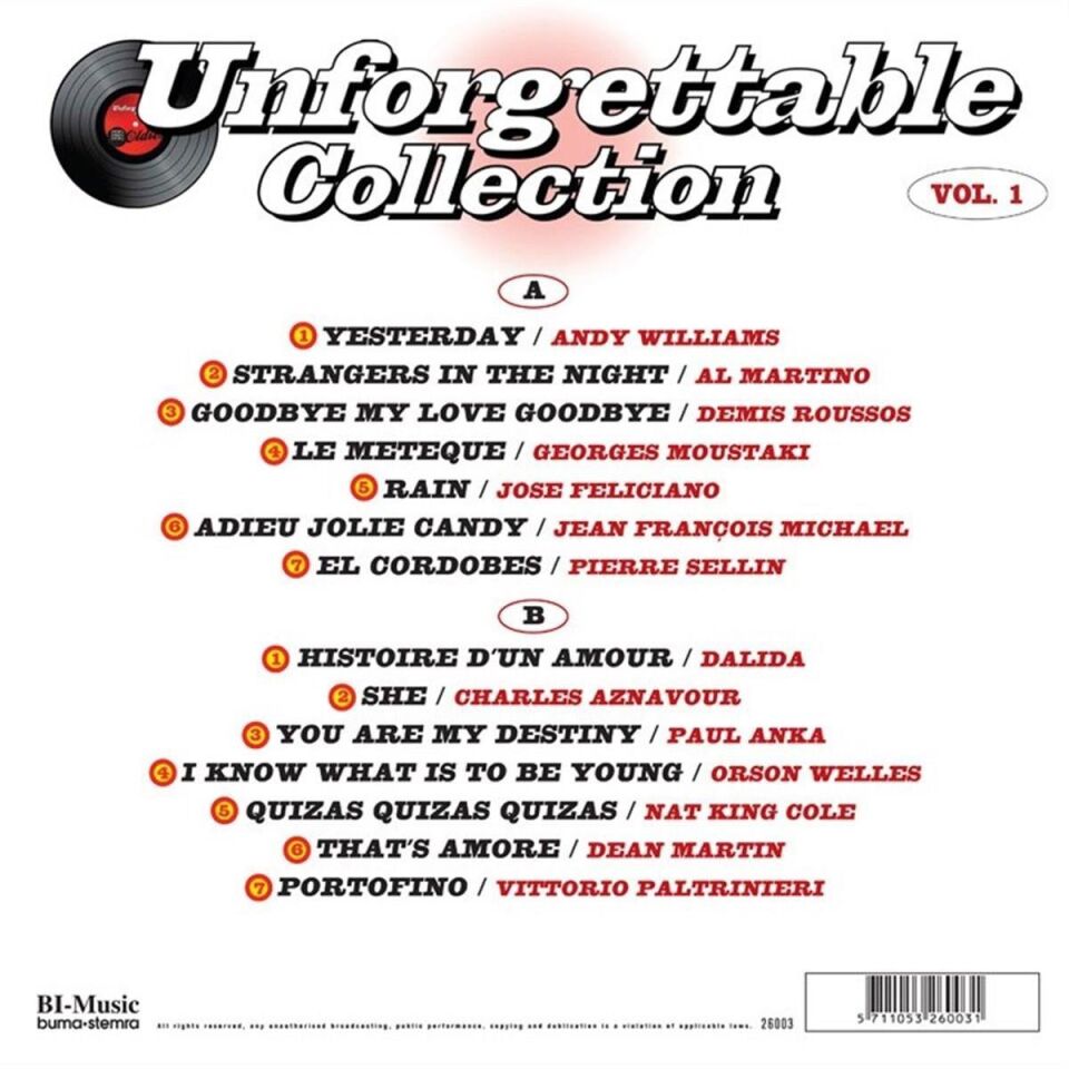 Unforgettable Collection Vol.1 - Plak
