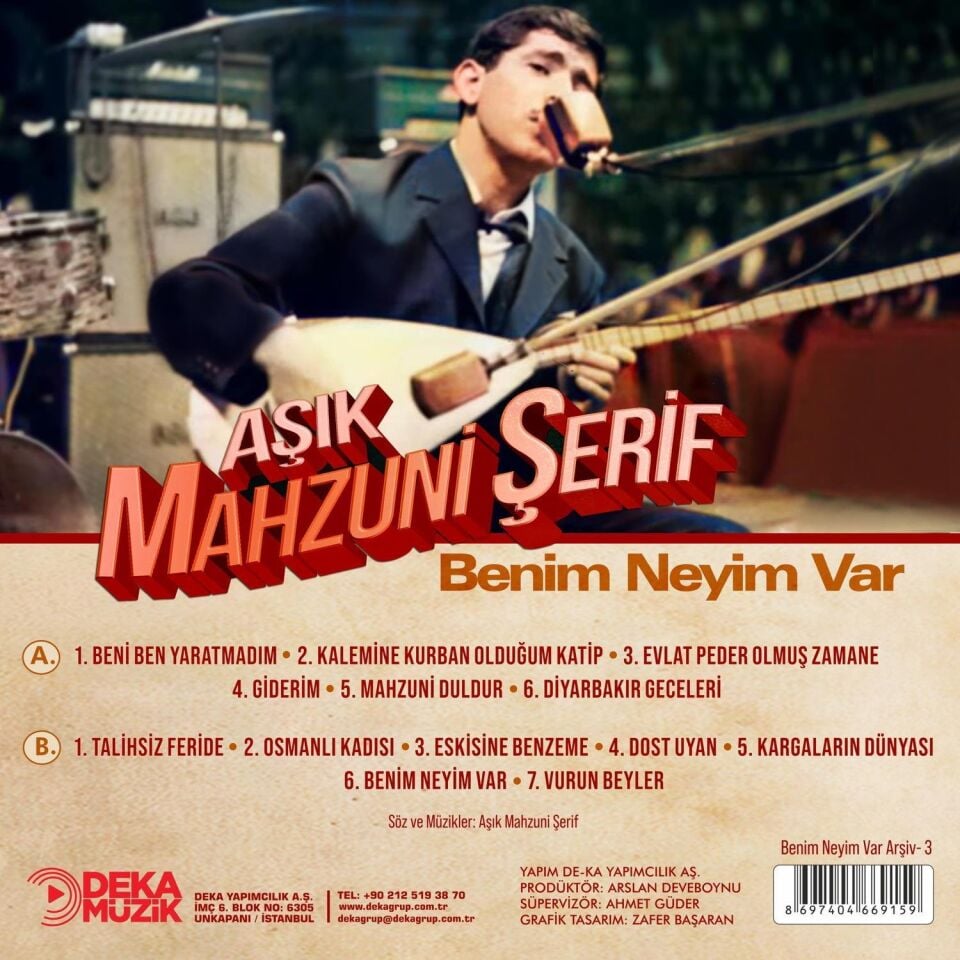 Aşık Mahzuni Şerif Benim Neyim Var - Plak