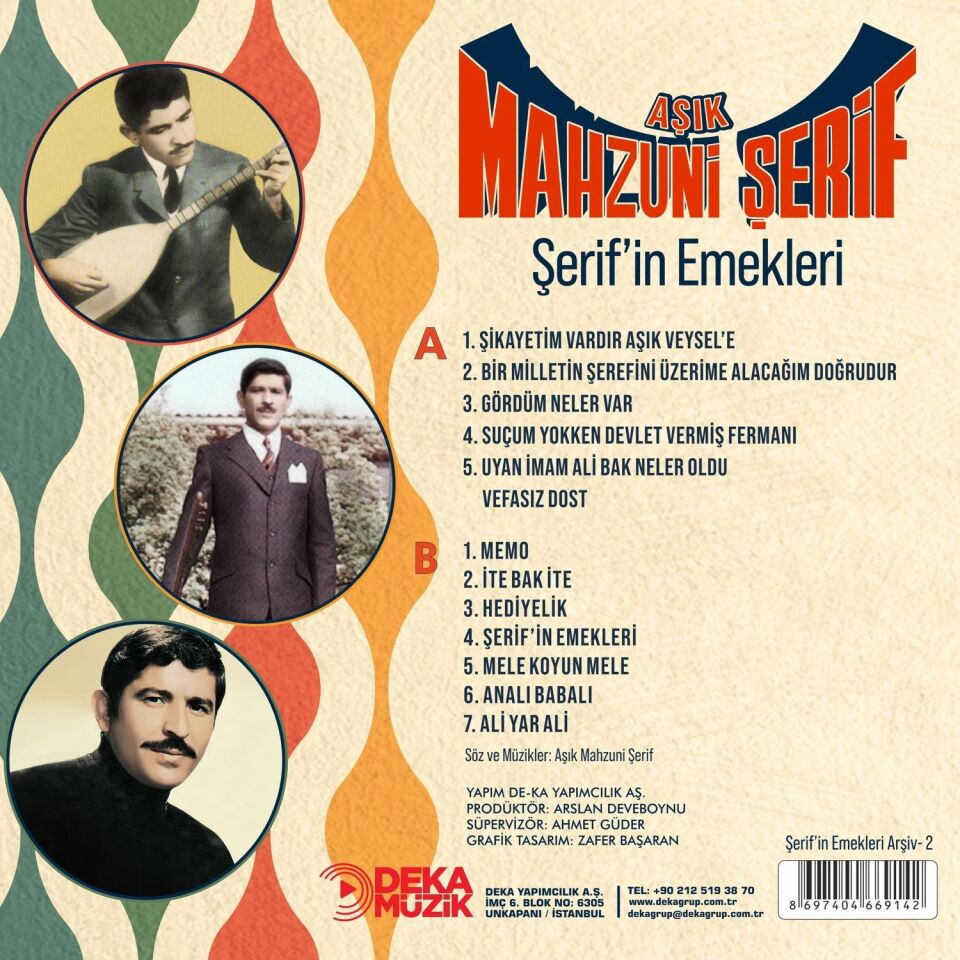 Aşık Mahzuni Şerif Şerif'in Emekleri - Plak