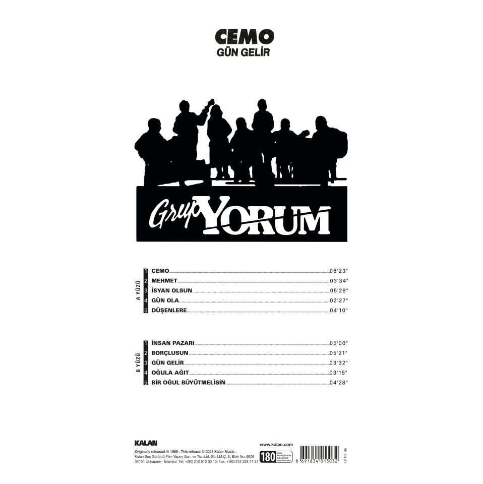 Grup Yorum Cemo Gün Gelir - Plak