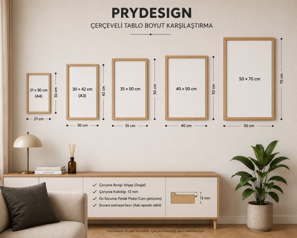 Cazın Geometrisi Kolleksiyonu Gece Yarısı Melodileri Ahşap - 21 x 30