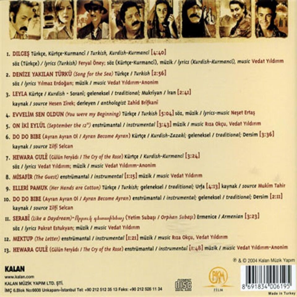 Kardeş Türküler Vizontele Tuuba - CD