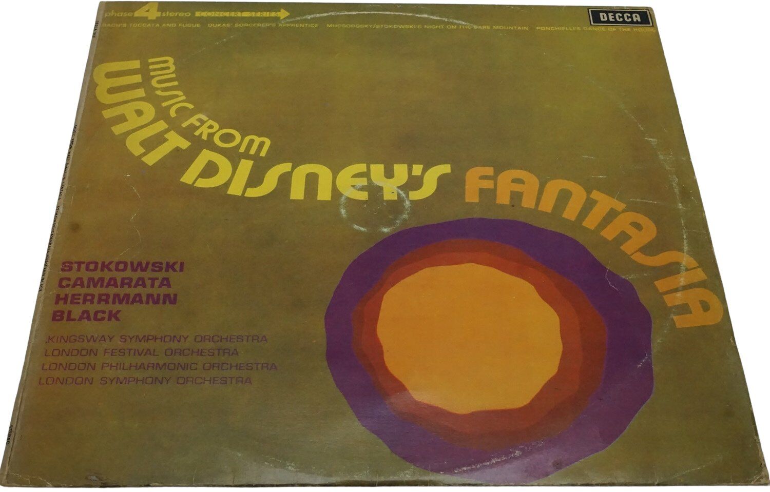 Stokowski Camarata Herrmann Black Music From Walt Disney's Fantasia - Plak