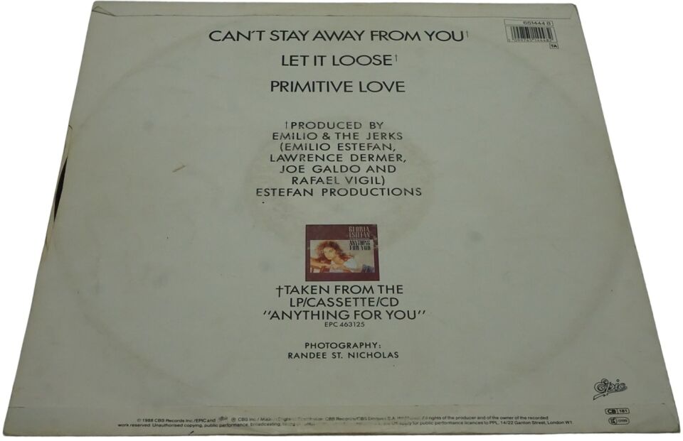 Gloria Estefan And Miami Sound Machine Can't Stay Away From You - Plak