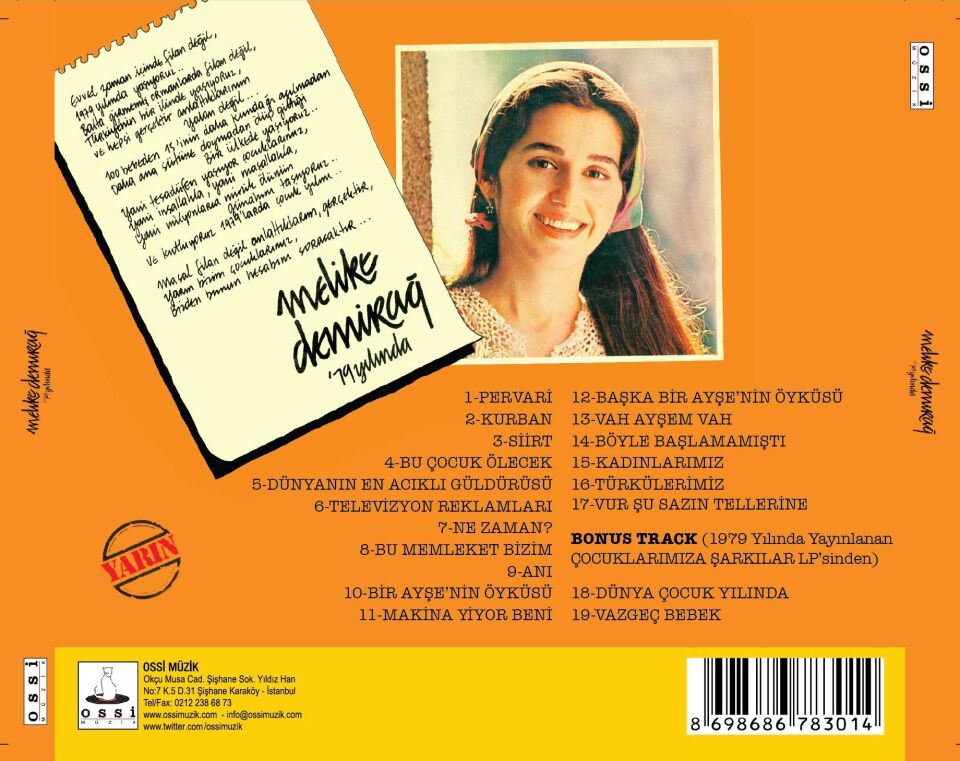 Melike Demirağ 79 Yılında - CD