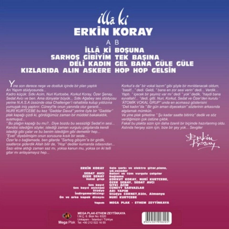Erkin Koray İlla ki - (Kırmızı Renkli Plak)