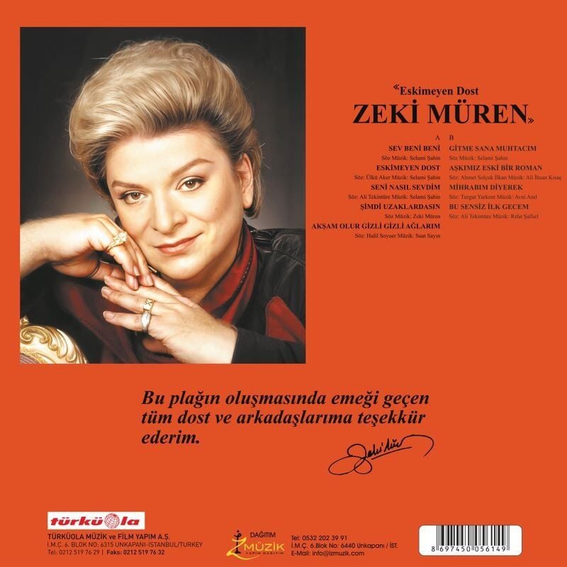 Zeki Müren Eskimeyen Dost - Renkli Plak