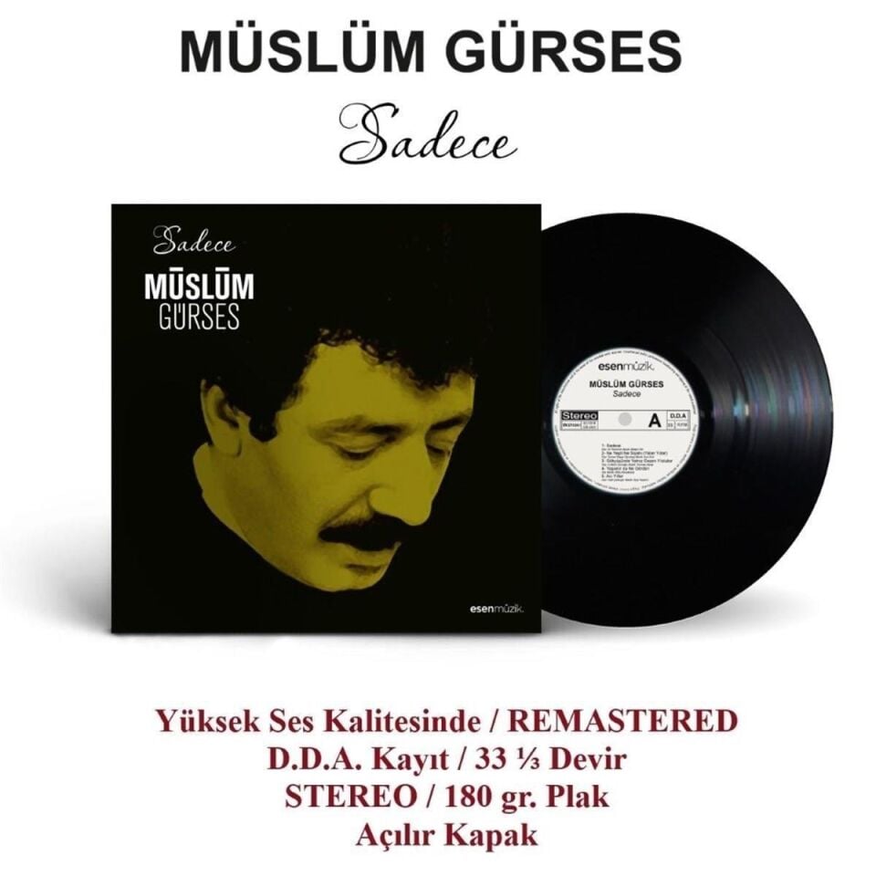 Müslüm Gürses Sadece Orjinal Kapak Hediyeli - Plak