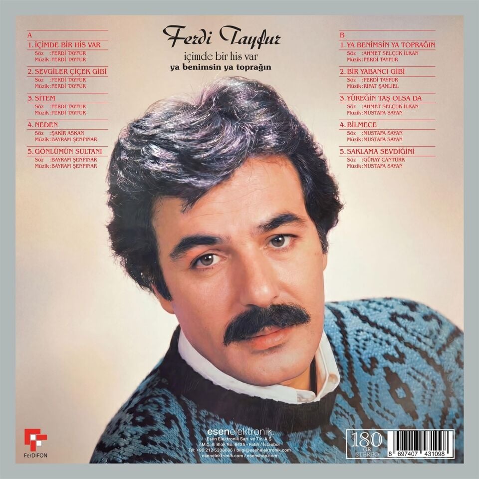 Ferdi Tayfur - İçimde Bir His Var / Ya Benimsin Ya Toprağın - Plak
