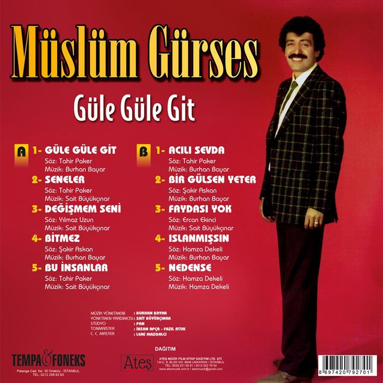 Müslüm Gürses Güle Güle Git - Plak