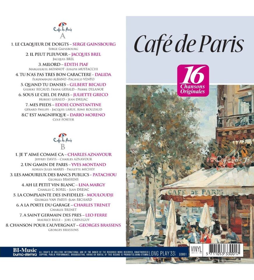 Cafe de Paris - Plak