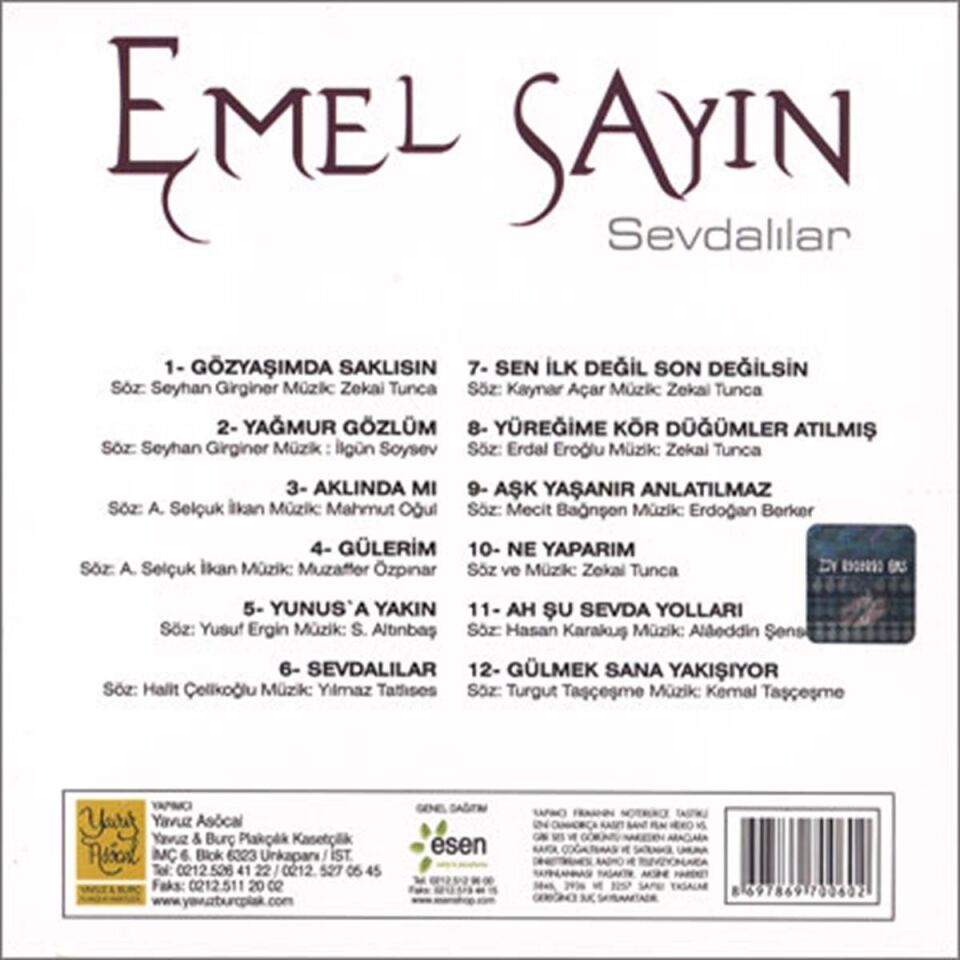 Emel Sayın Sevdalılar - CD