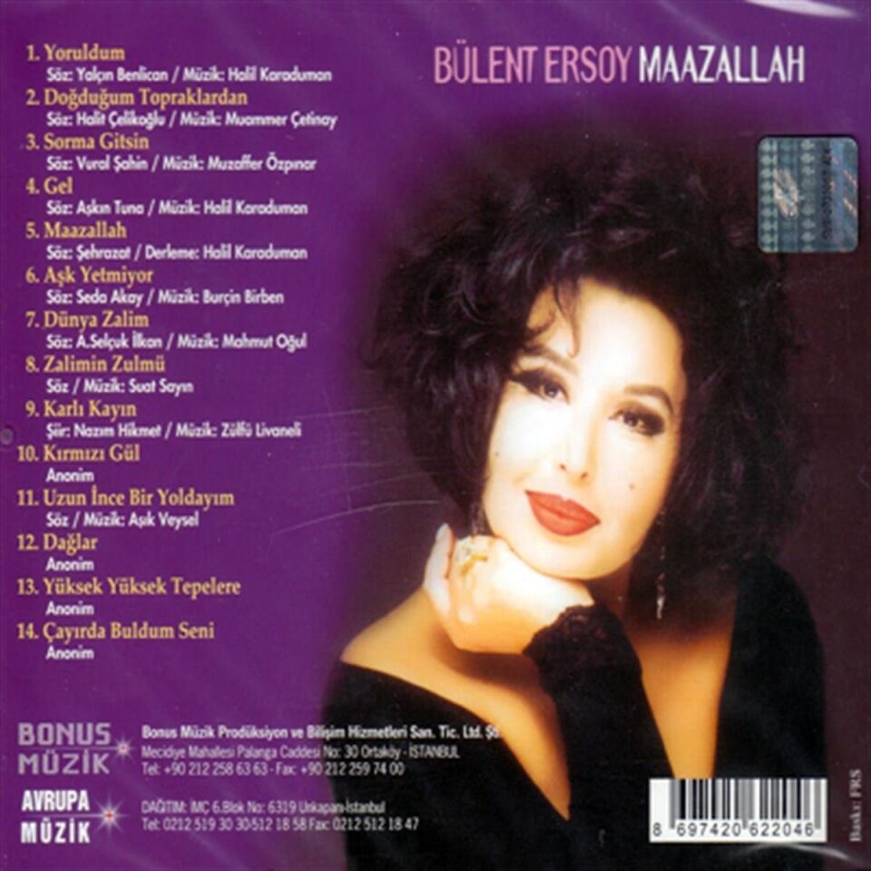 Bülent Ersoy Maazallah - CD