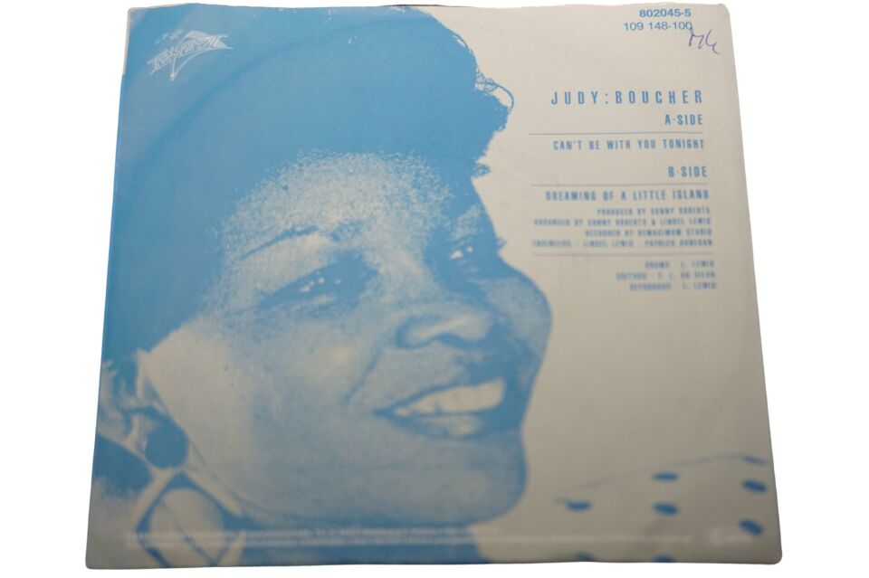Judy Boucher Can't Be With You Tonight - Plak