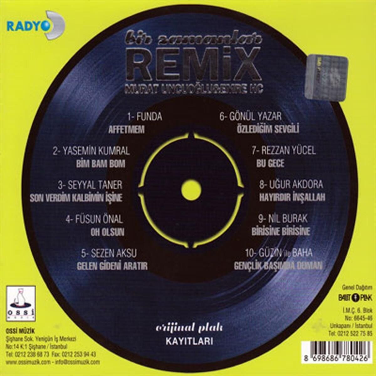 Murat Uncuoğlu & Emre HC Bir Zamanlar Remix - CD