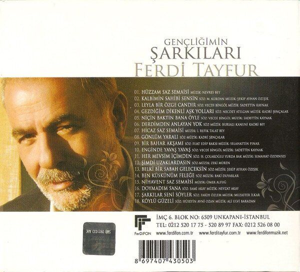 Ferdi Tayfur Gençliğimin Şarkıları (Türk Sanat Musikisi) - (Ferdifon Müzik Dönem Baskı) CD