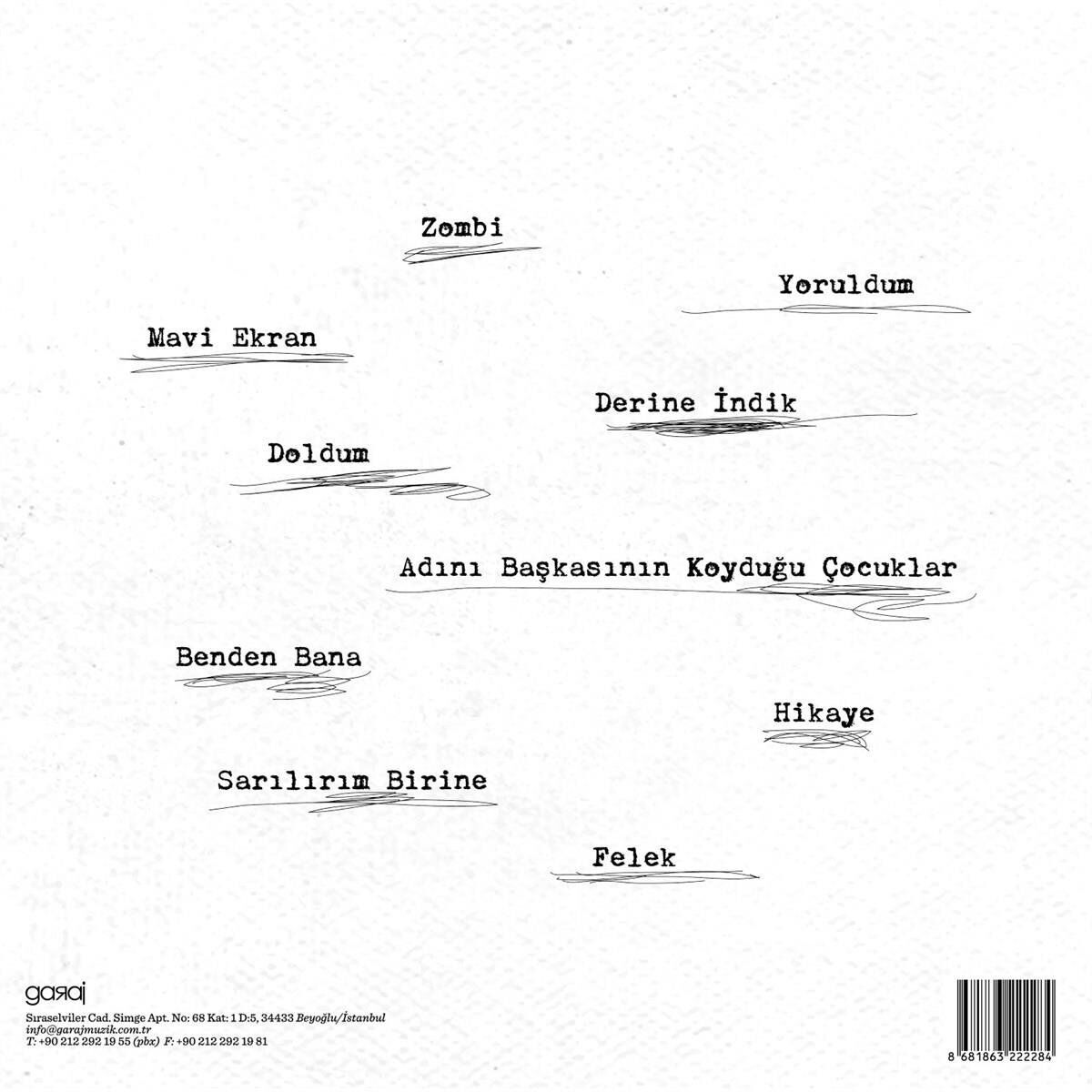 Adamlar  Dünya Günlükleri - Plak