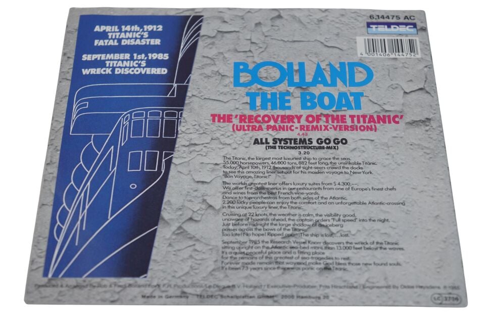 Bolland The Boat - The 'Recovery Of The Titanic' (Ultra Panic-Remix-Version) - Plak