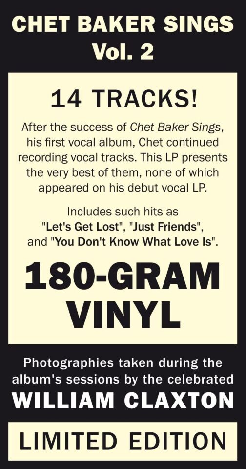 Chet Baker Sings Vol.2 - Plak