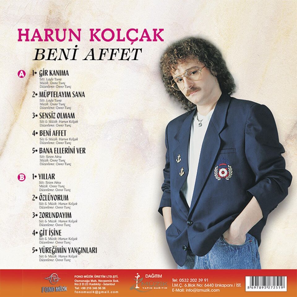 Harun Kolçak Beni Affet -  Siyah Plak