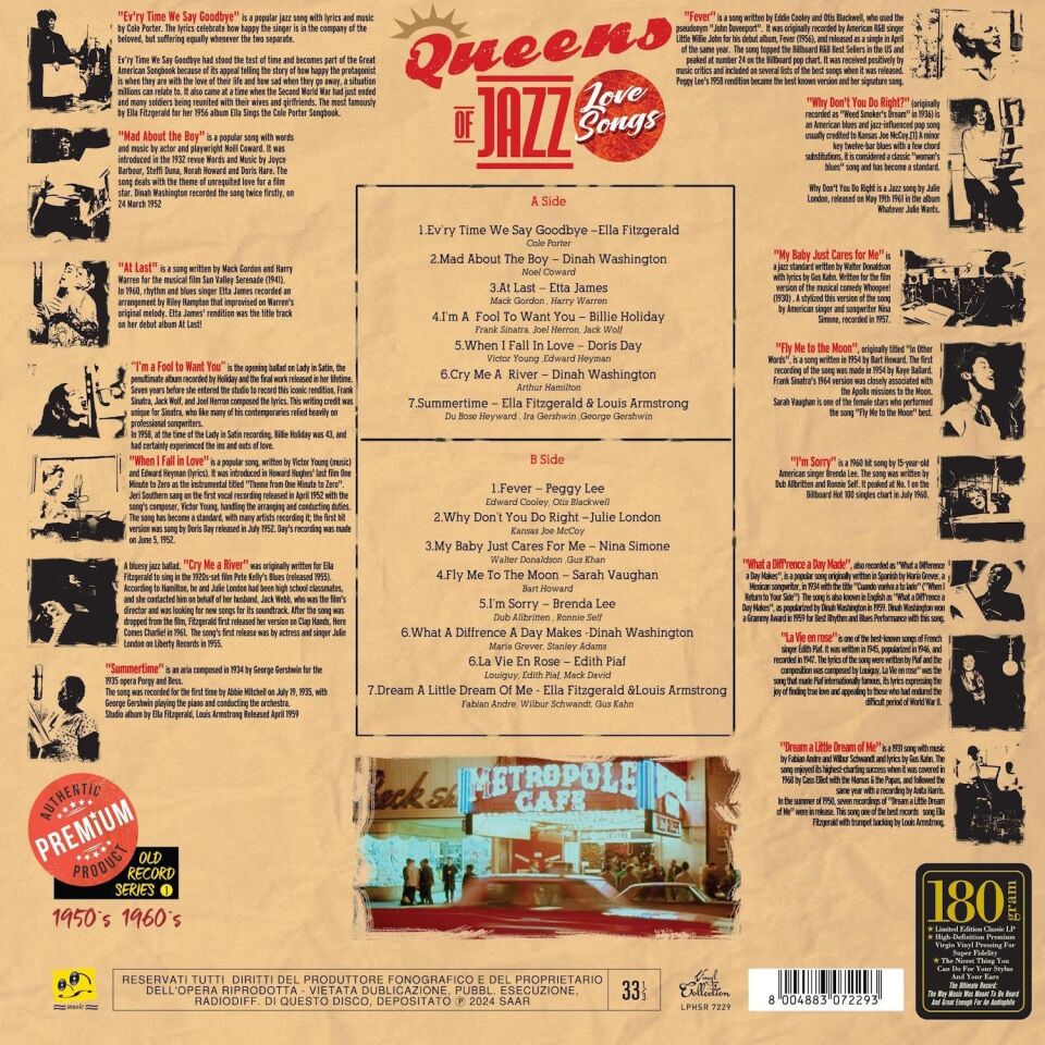 Çeşitli Sanatçılar Queens Of Jazz - Love Songs - Plak